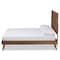 Baxton Studio Saki Mid-Century Modern Walnut Brown Finished Wood Queen Size Platform Bed 186-11136-9408-Zoro - alternate 5